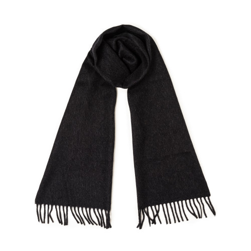 Pure Cashmere Scarf in Charcoal Grey