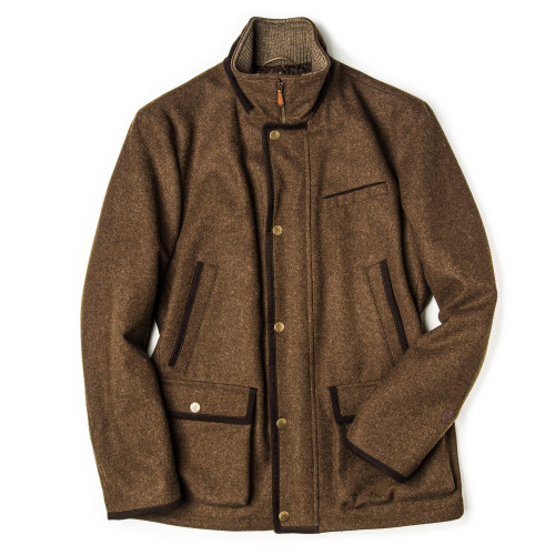 Men's Baldur Shooting Coat in Light Brown Loden