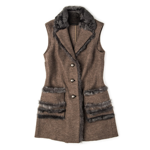 Ladies Shearling & Wool Lilliya Gilet