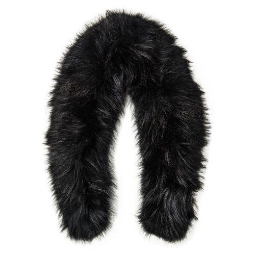 Deluxe Raccoon Fur Scarf - Black