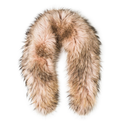 Deluxe Raccoon Fur Scarf - Evening Sand