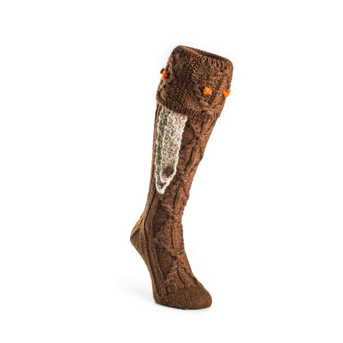 Brigands Shooting Sock in Brown Heather