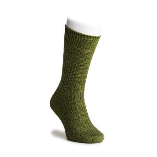 Cotton Waffle Socks in Green