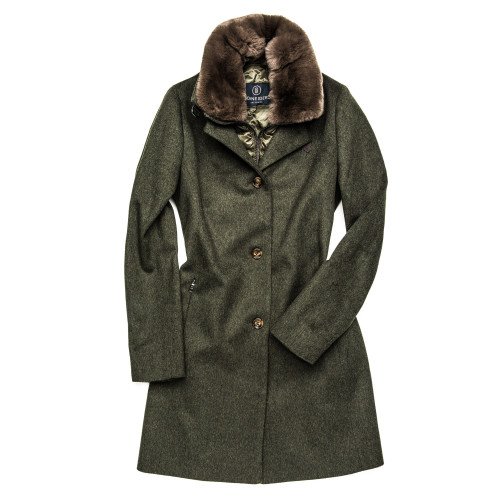 Ladies Helene Wool Coat with Fur