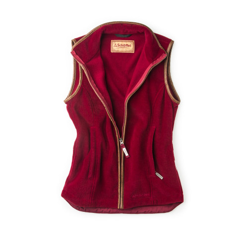 Lyndon Fleece Gilet in Ruby