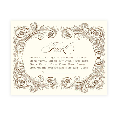 Fuck Check List Cards