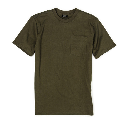 Short Sleeve Outfitter Solid One-Pocket T-Shirt in Olive