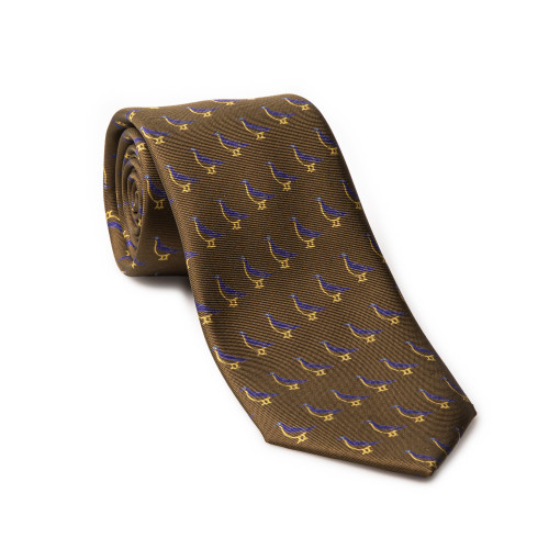 Westley Richards Silk Grouse tie in Soft Moss