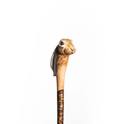 Hand Carved Hare Walking Stick