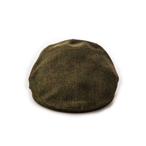 Kinloch Tweed Cap in Loden & Wine Check