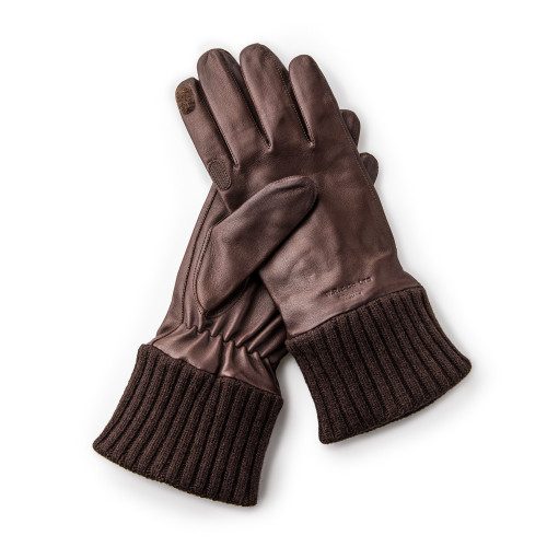 RH Silk Lined Leather Shooting Gloves in Mink