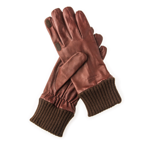 RH Silk Lined Leather Shooting Gloves in Tan