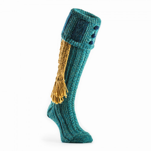 Vaynor Shooting Sock in Teal Green