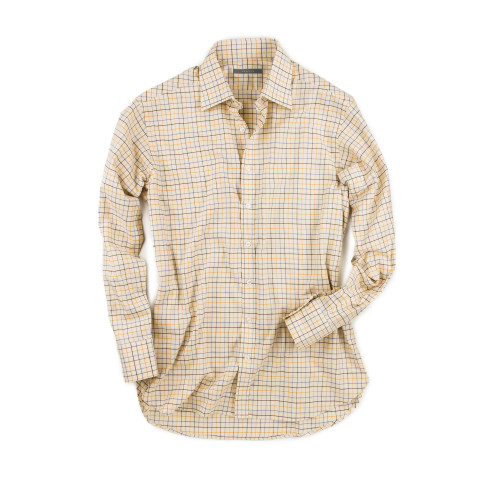 Tattersall Shirt in Blue/Brown