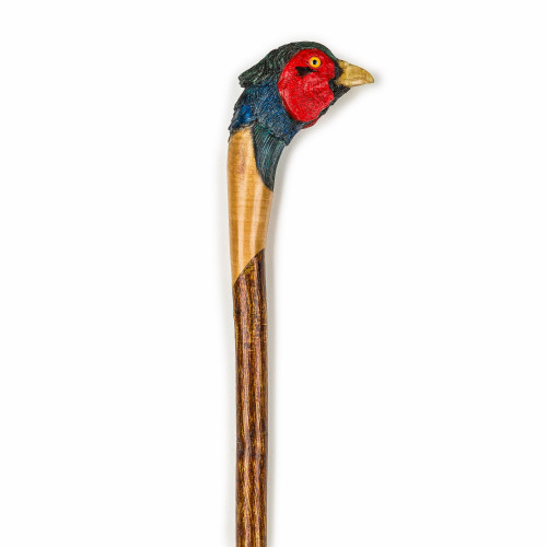 Hand Carved Country Pheasant Walking Stick