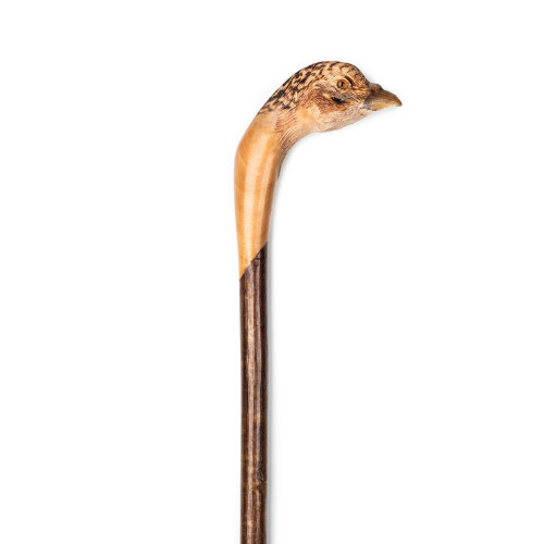 Hand Carved Hen Pheasant Walking Stick