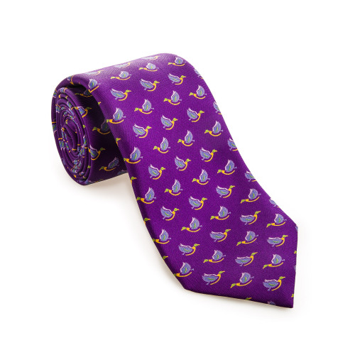 Silk Mallard Tie in Palace Purple