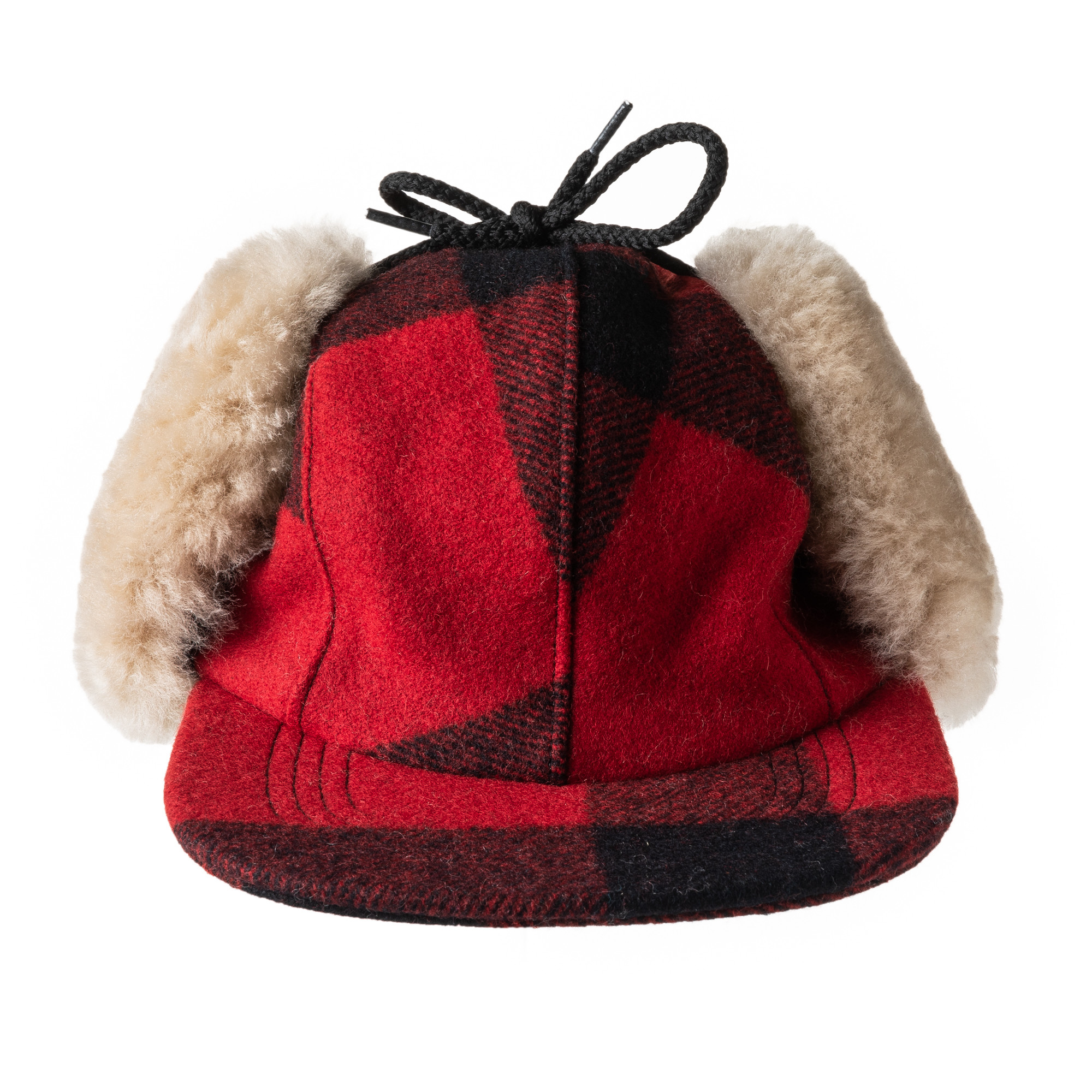 Filson Double Mackinaw Cap in Red & Black Check