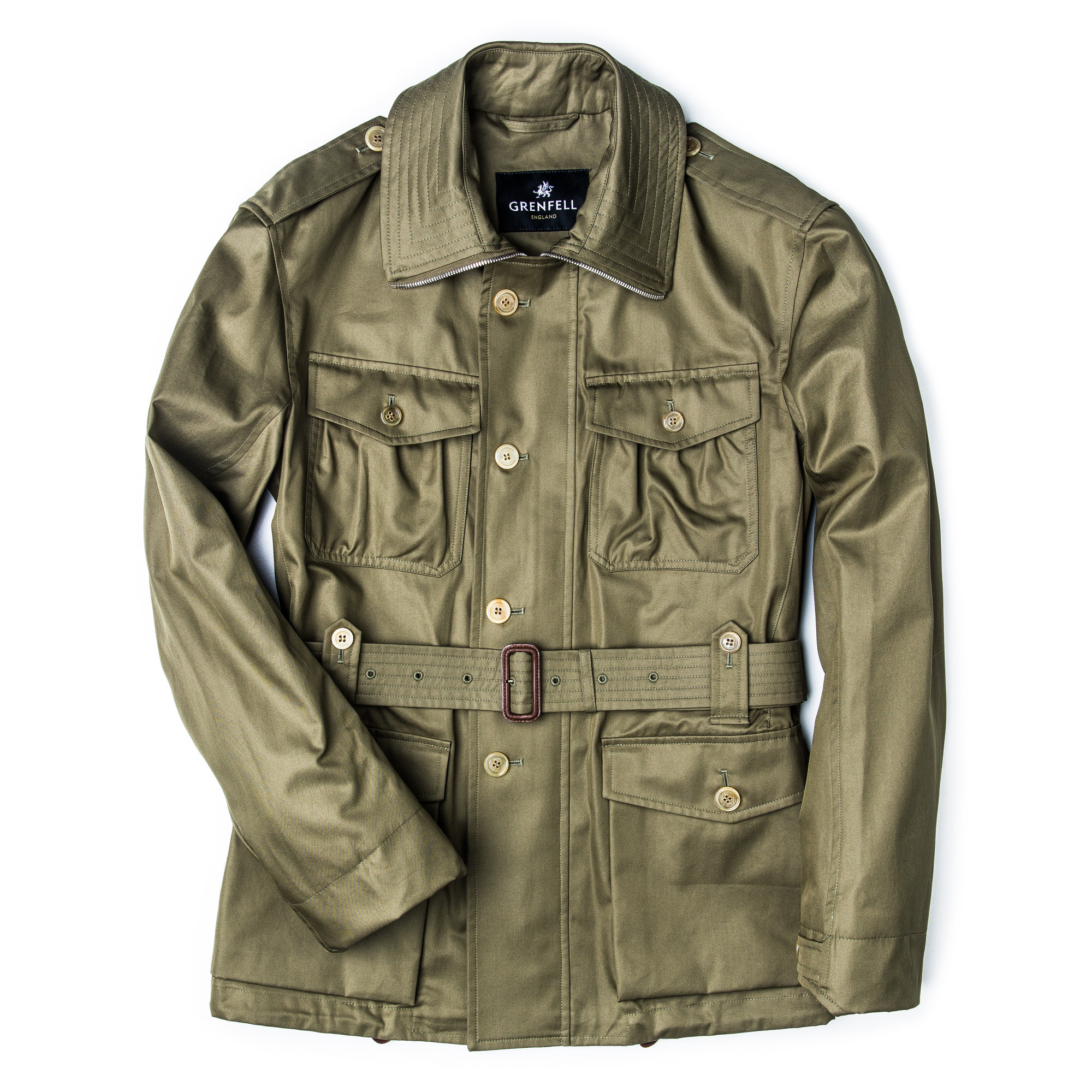 Grenfell Malborough Coat Olive