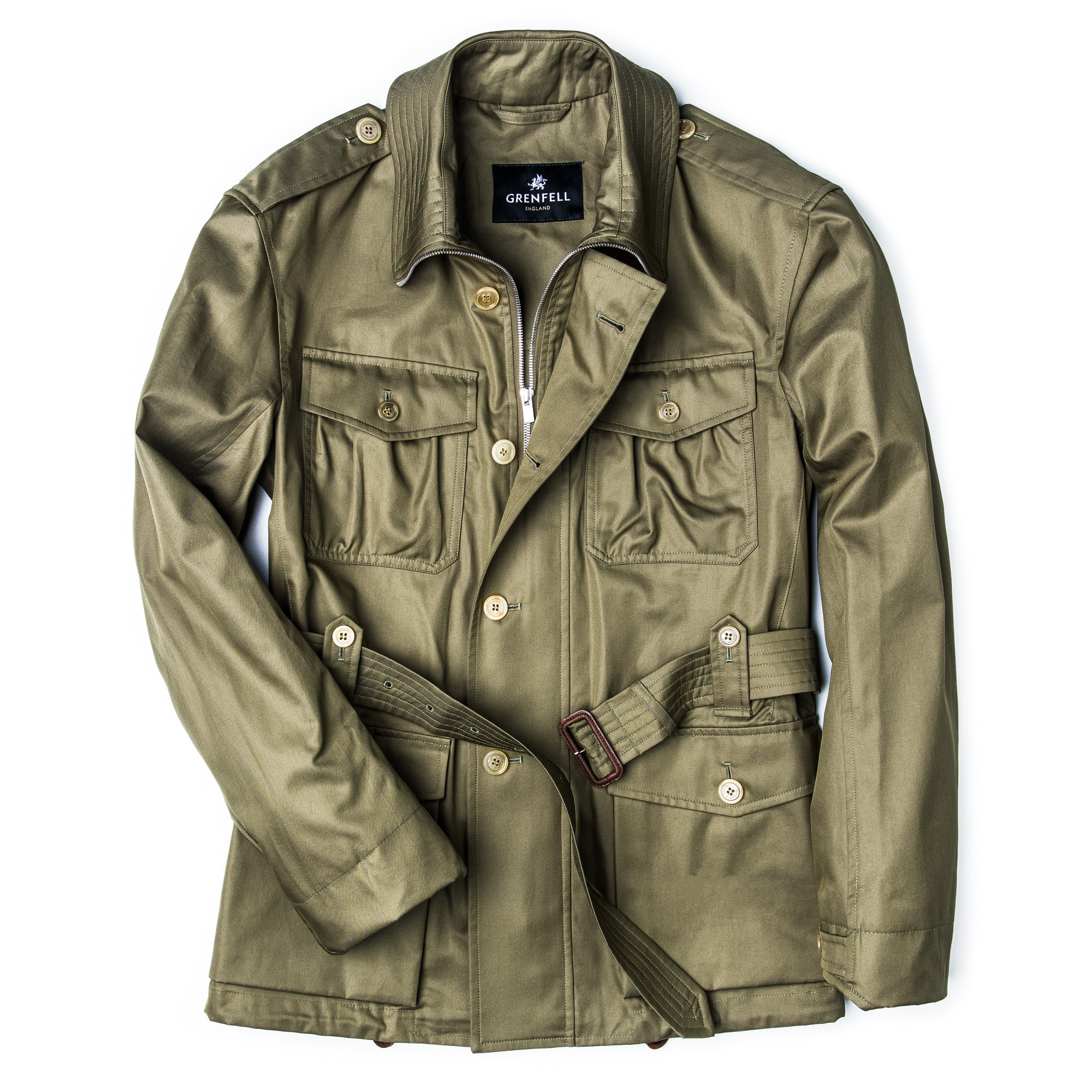 Grenfell Malborough Coat Olive