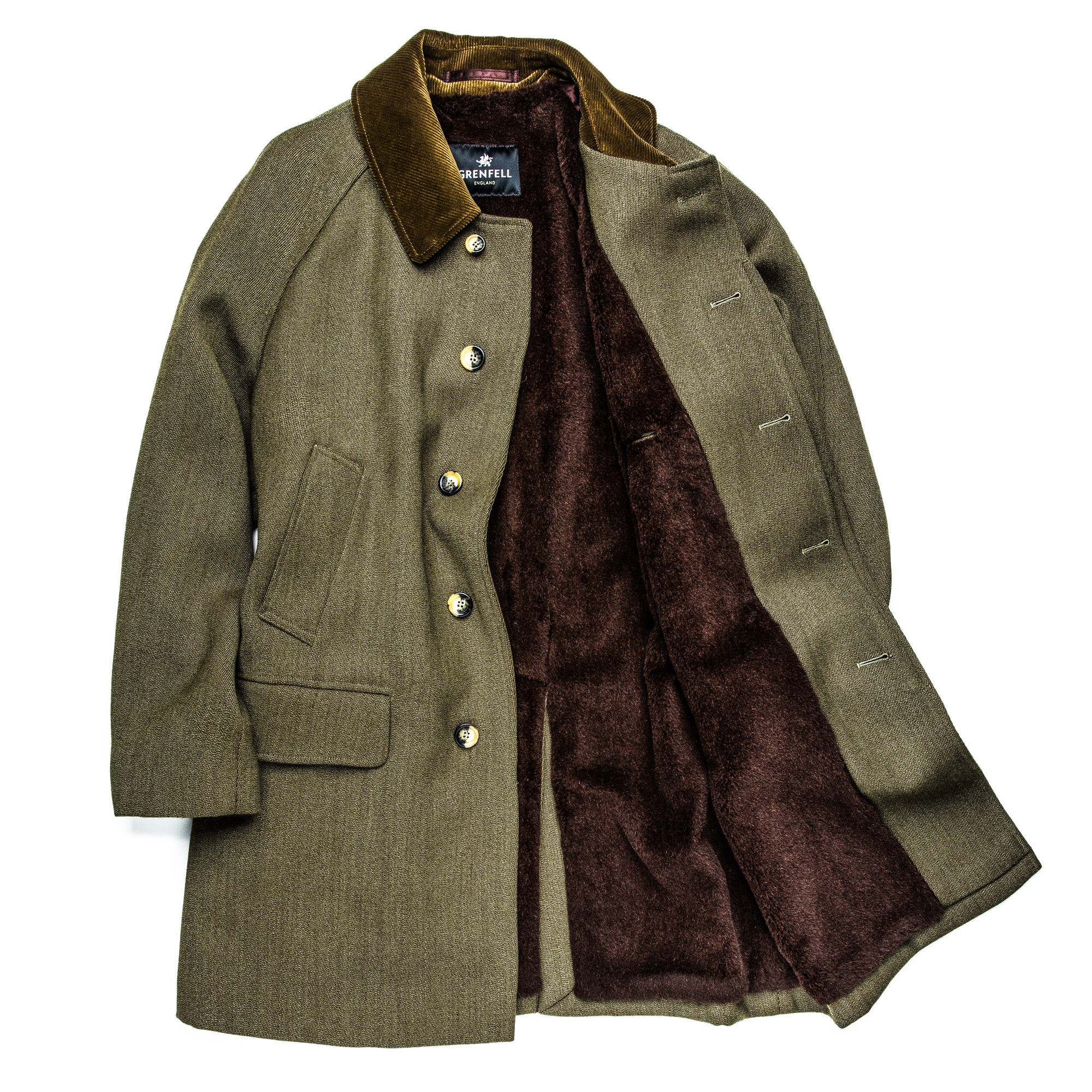 Grenfell Men's Grampian Coat with Alpaca Lining