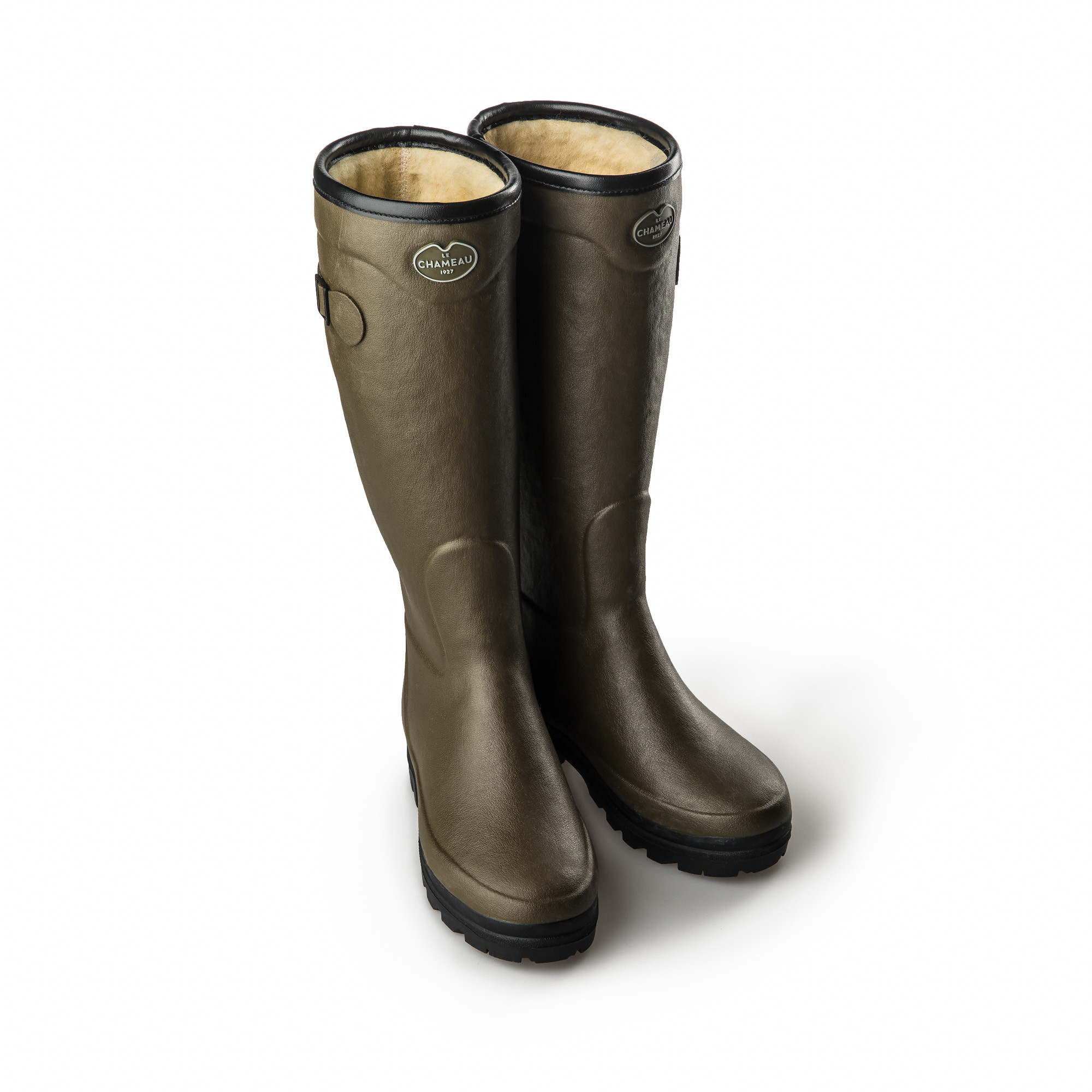 sheepskin lined wellington boots