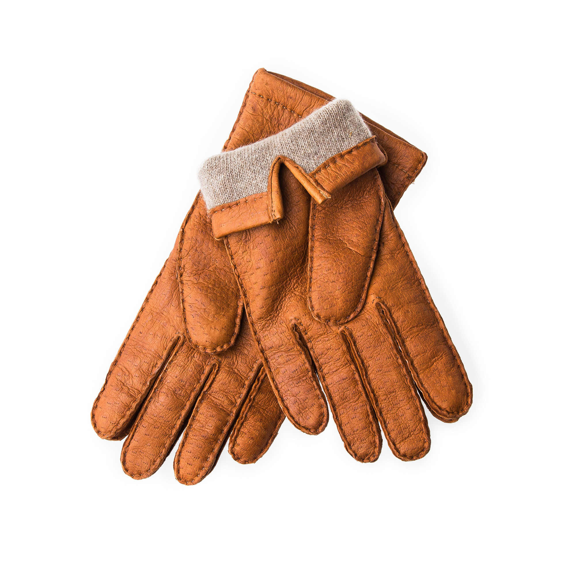 Merola Men's Cashmere Lined Peccary Leather Gloves