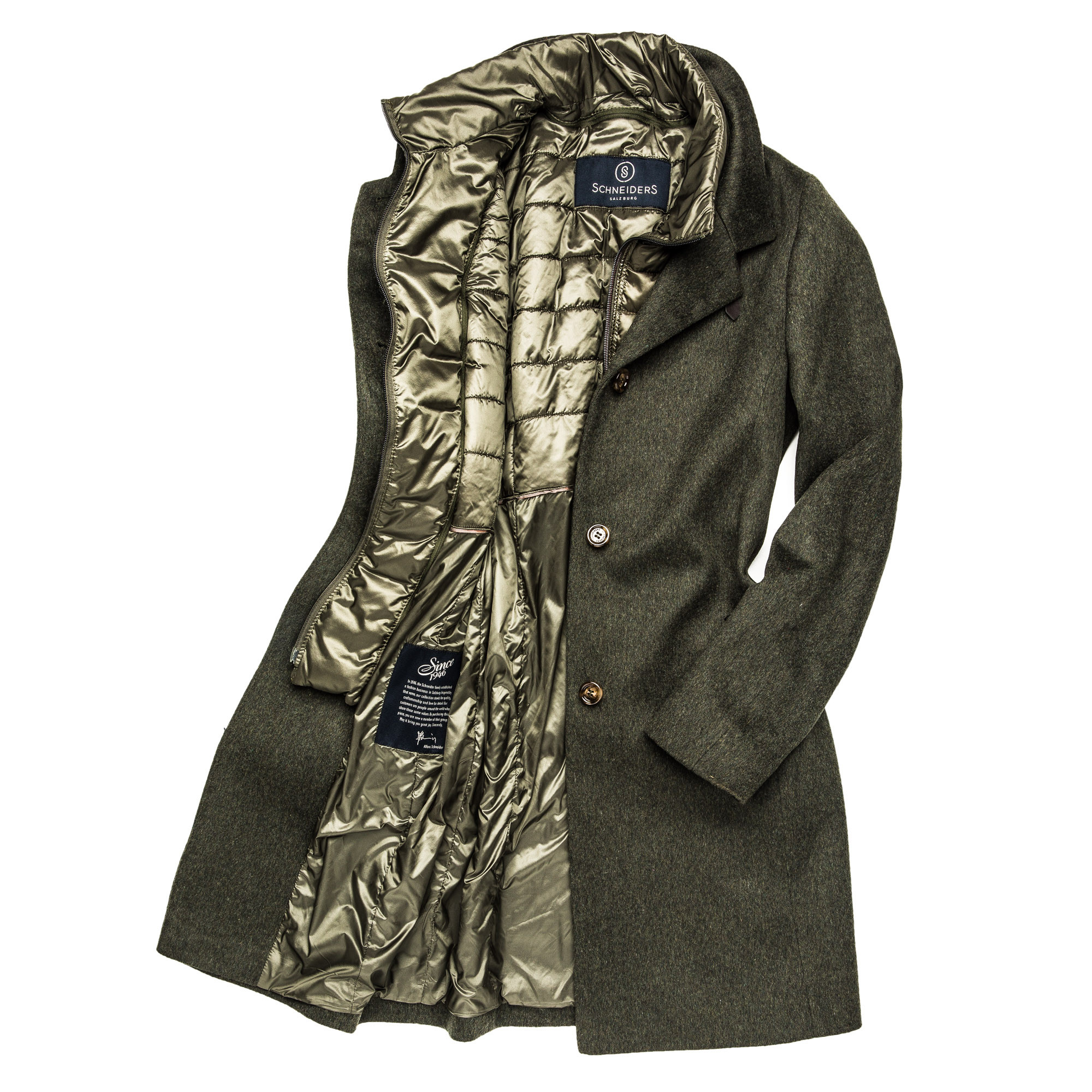 Schneiders Ladies Helene Wool Coat with Fur