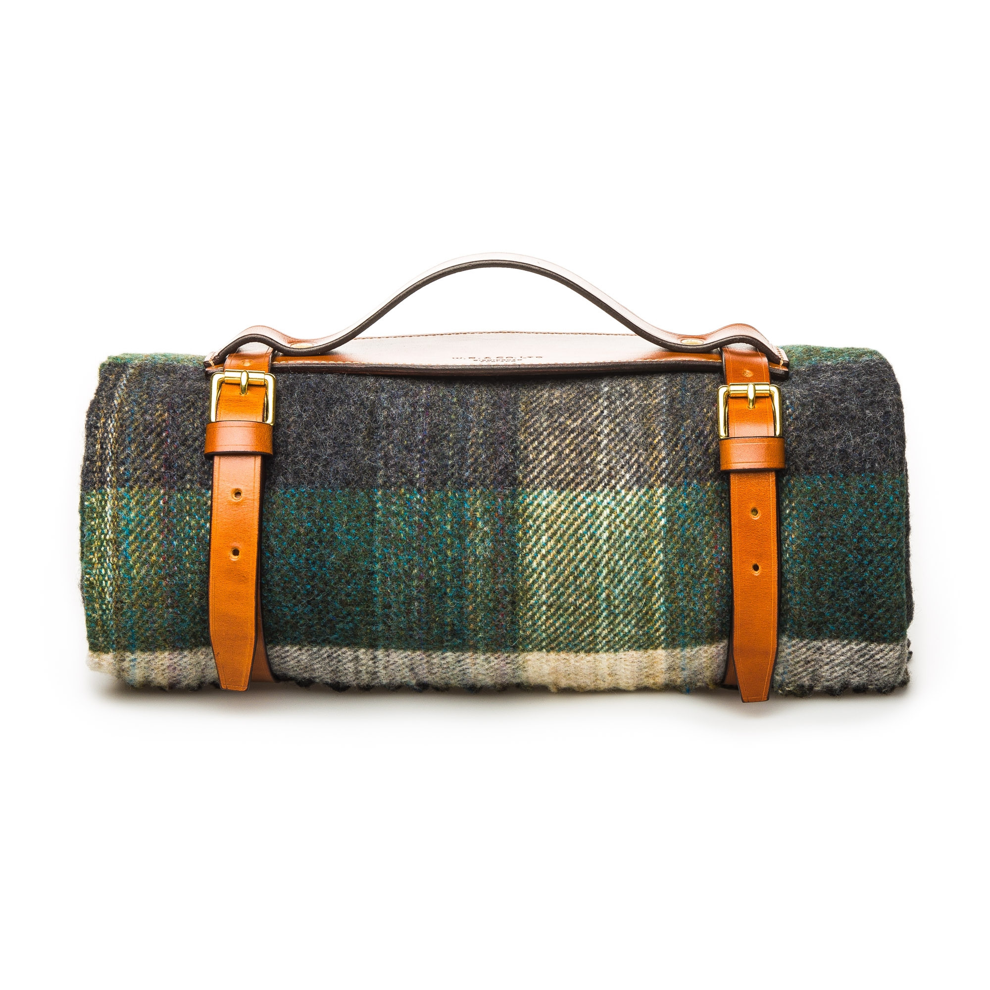 Westley Richards Wool Travel Blanket Sage/Charcoal