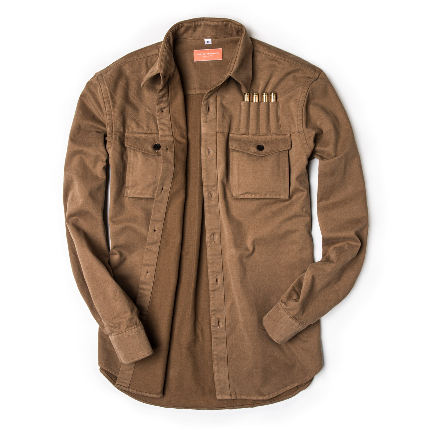 Westley Richards Expedition Safari Shirt in Brushed Fawn