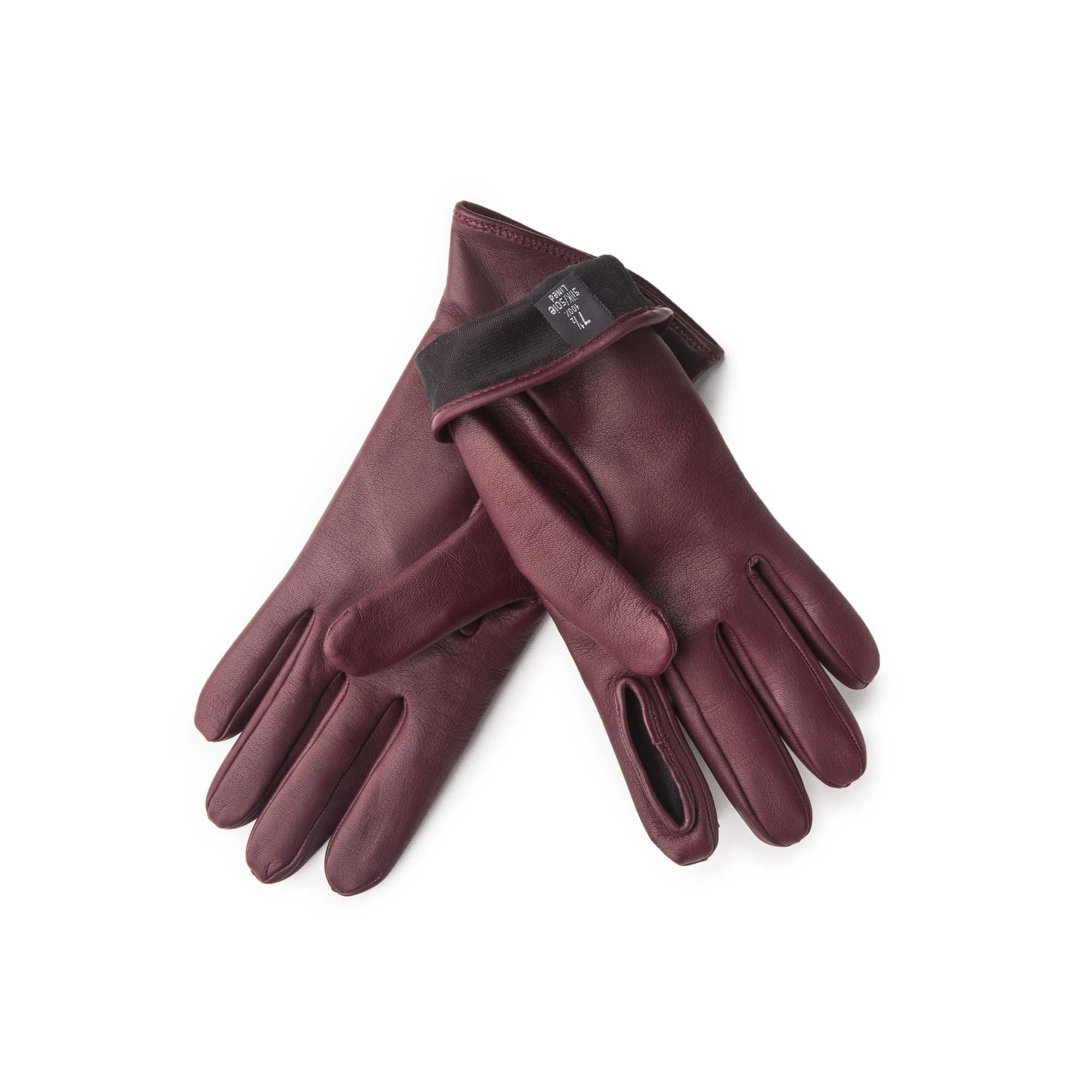 Westley Richards Ladies Leather Shooting Gloves Burgundy