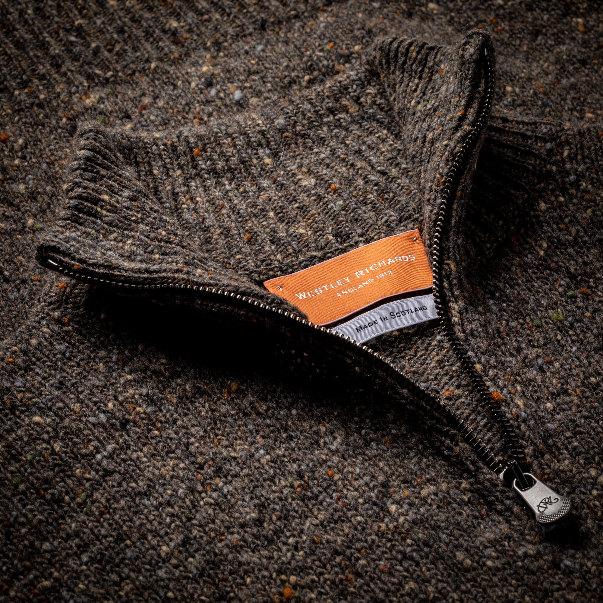 Westley Richards Malvern Quarter Zip in Flint