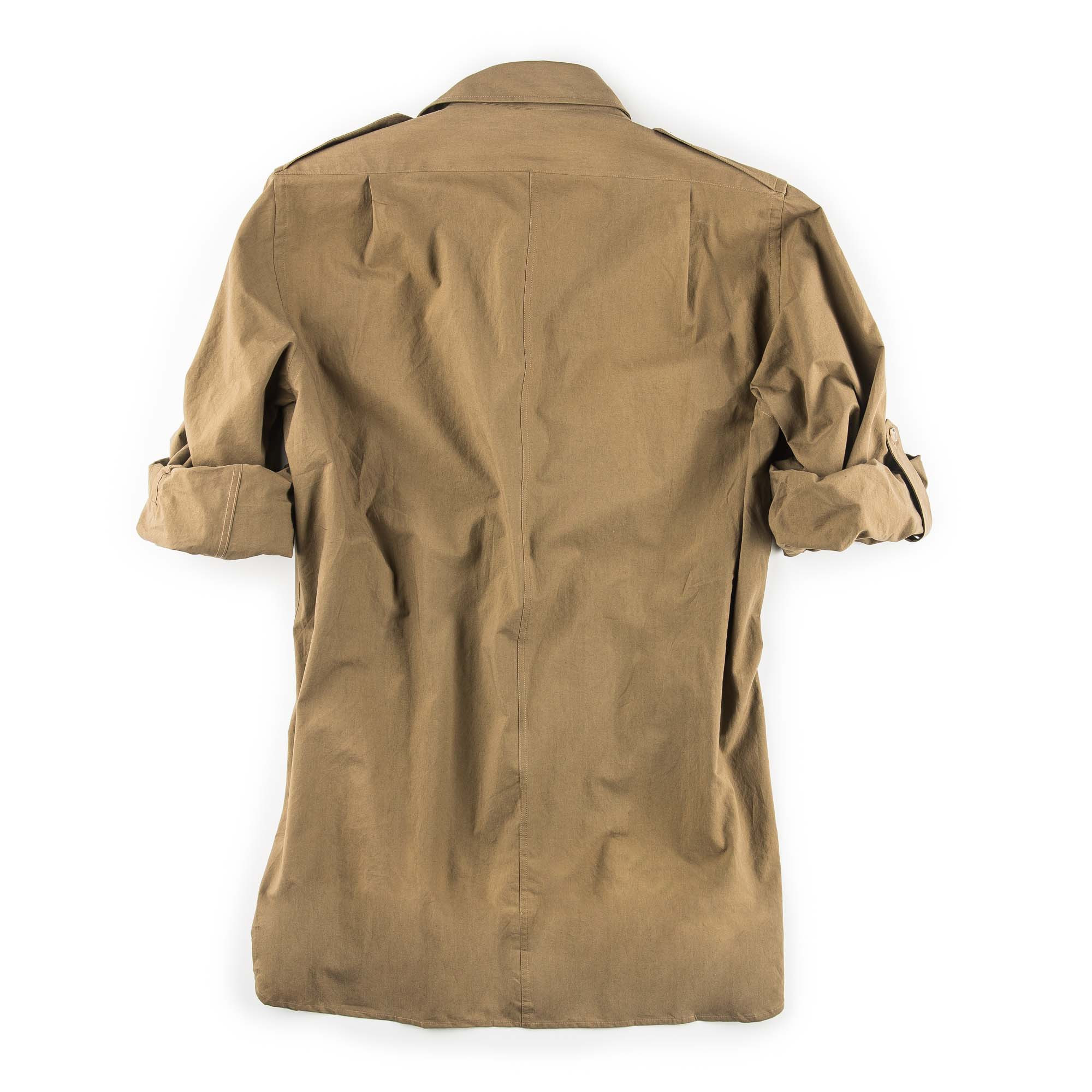 safari shirt with epaulets