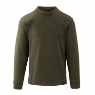Waffle Knit Crewneck in Mossy Rock