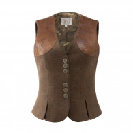 Ladies Von Papen Shooting Vest in Jerez tweed