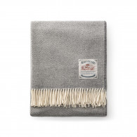 Diamond Pattern Wool Throw in Pebble