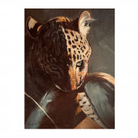 Leopard And Prey - Oil on linen