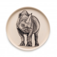 Large Hand Painted Rhino Dish