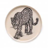 Large Hand Painted Leopard Dish