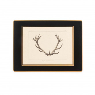 Westley Richards Antler Print Continental Place Mat - Stag