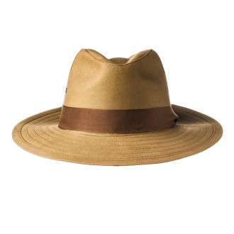 Westley Richards Safari Hat with Brown Herringbone Band