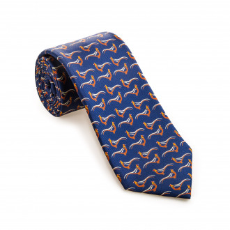 Westley Richards Silk Pheasant tie in Light Navy