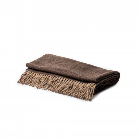 Westley Richards Angora & Lambswool Throw in Brown Bear