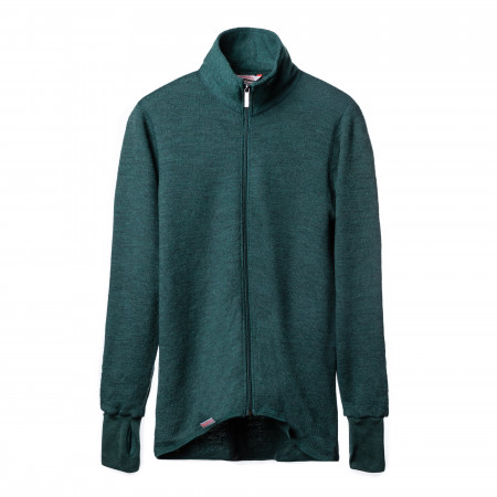 Woolpower Full Zip Jacket 400 in Forest  Green