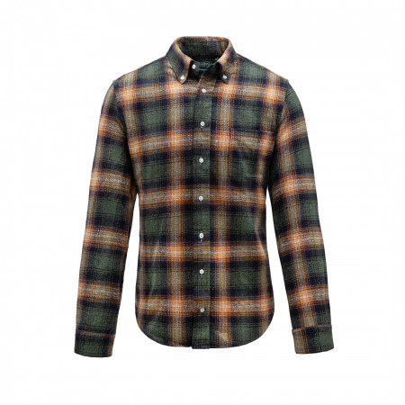 Gitman Vintage Brushed Melange Shirt in Olive