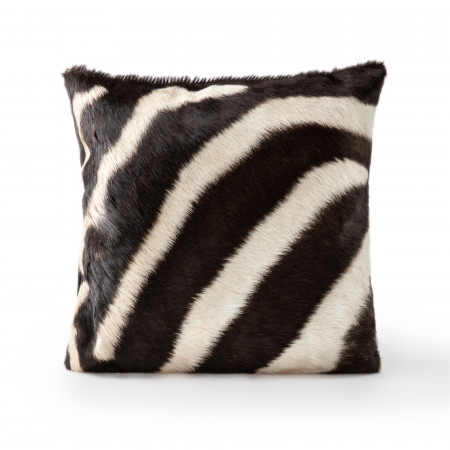 Natures Collection Zebra Hide & Leather Cushion
