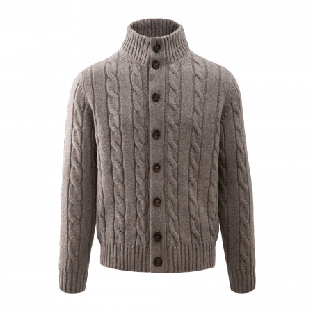 Pennines Cardigan in Driftwood