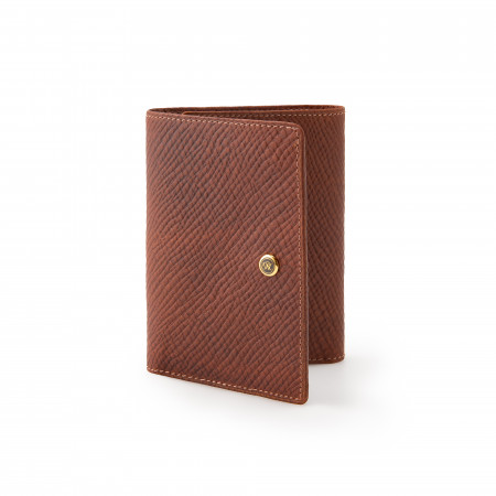 Aston 8cc Tri-fold Wallet in Horween Cognac
