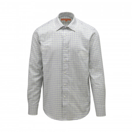 Tattersall Shirt in Apple & Navy