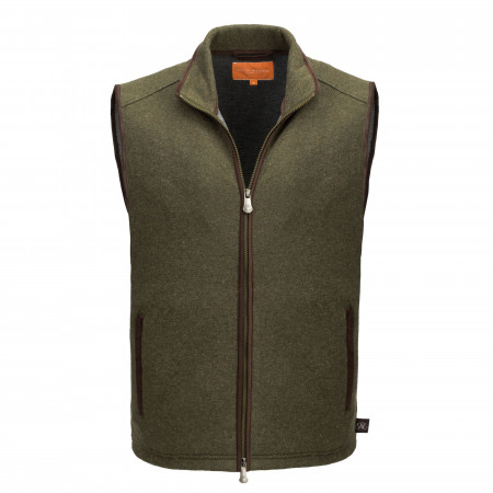 Westley Richards Lyell Fleece Gilet in Moss